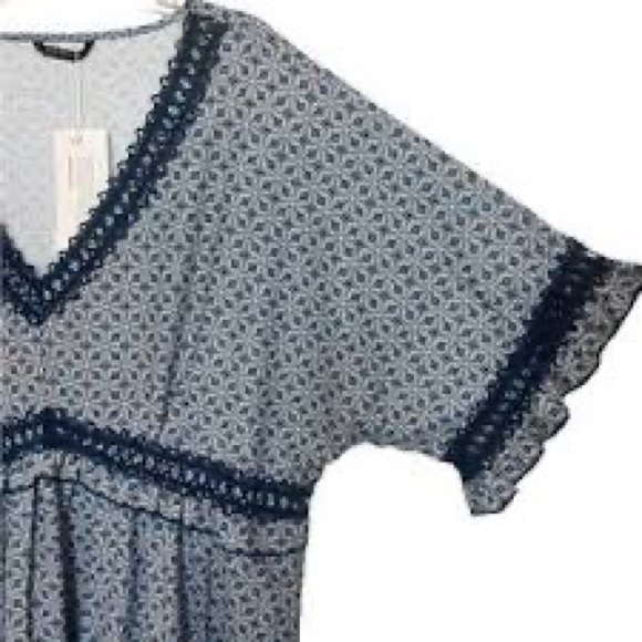 (A8) Bloomchic Bandana Dolman Sleeve Pockets Lace Ruffle Trim Dress, Sz 12, NWT - Picture 13 of 15